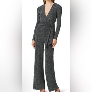 Jonathan Simkhai Black Glitter Jumpsuit Size 6